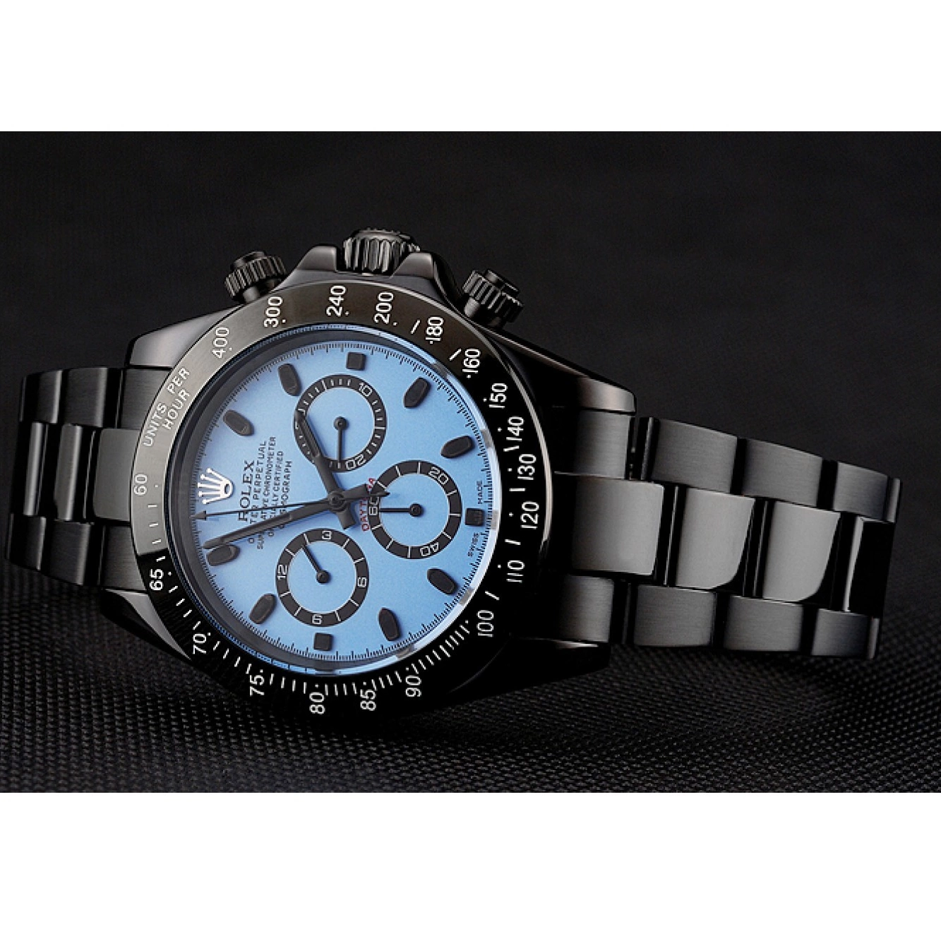 Aaa replica watch Bracelet Daytona 1454022 Steel Black Midnight Blue Staineless Rolex Dial 0815
